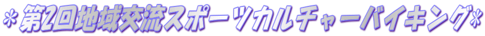 *第2回地域交流スポーツカルチャーバイキング*